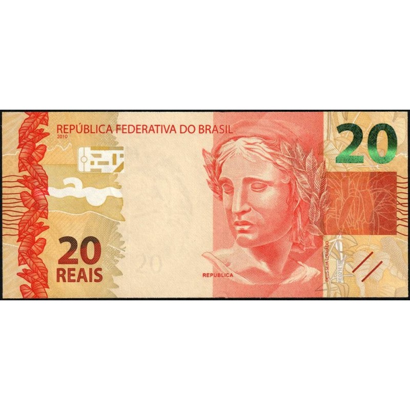 Brésil - Pick 255e_4 - 20 reais - Série KF - 2010 (06/2022) - Etat : NEUF