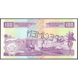 Burundi - Pick 44as - 100 francs - Série MA - 01/05/2010 - Spécimen - Etat : NEUF