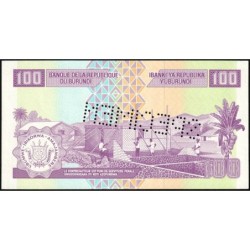 Burundi - Pick 44bs - 100 francs - Série SP - 01/09/2011 - Spécimen - Etat : NEUF