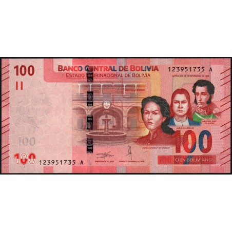 Bolivie - Pick 251a - 100 bolivianos - Série A - Loi 1986 (2018) - Etat : NEUF