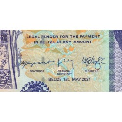 Belize - Pick 66g - 2 dollars - Série DV - 01/05/2021 - Etat : NEUF