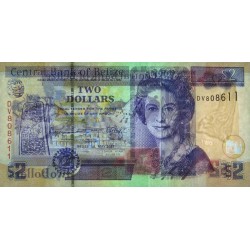 Belize - Pick 66g - 2 dollars - Série DV - 01/05/2021 - Etat : NEUF
