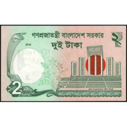 Bangladesh - Pick 52g_1 - 2 taka - Série ঘ জ - 2018 - Etat : NEUF