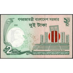 Bangladesh - Pick 52i - 2 taka - Série ঘ ঝ - 2022 - Etat : NEUF