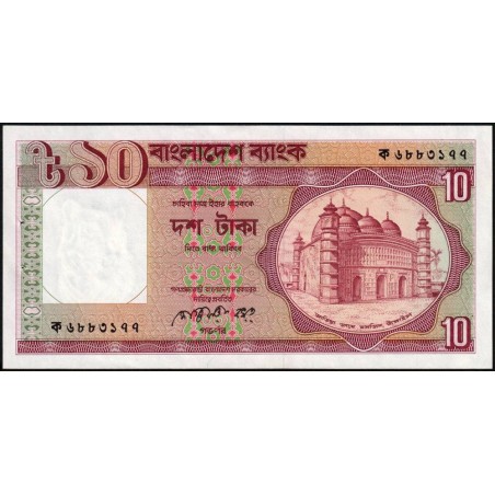 Bangladesh - Pick 26b_2 - 10 taka - Série ক - 02/1989 - Etat : SUP