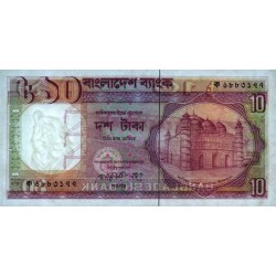 Bangladesh - Pick 26b_2 - 10 taka - Série ক - 02/1989 - Etat : SUP
