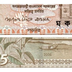 Bangladesh - Pick 46 - 5 taka - Série ঘ ক - 2006 - Etat : NEUF