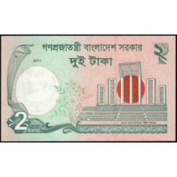 Bangladesh - Pick 52a - 2 taka - Série ক ক - 2011 - Etat : NEUF