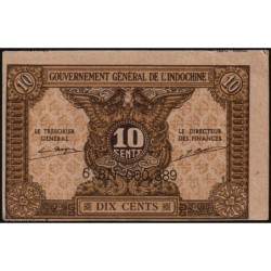 Indochine Française - Pick 89b - 10 cents - Série 6 BN - 1945 - Etat : TTB+