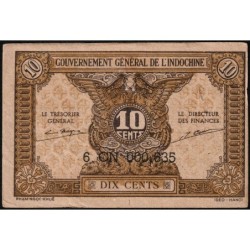 Indochine Française - Pick 89b - 10 cents - Série 6 CN - 1945 - Etat : TTB+