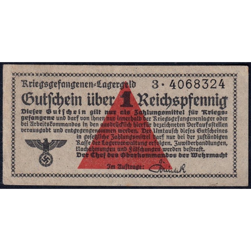 Allemagne - Camp de prisonniers WW2 - 1 reichspfennig - Série 3 - 1939/1940 - Etat : TTB