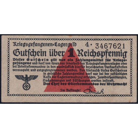 Allemagne - Camp de prisonniers WW2 - 1 reichspfennig - Série 4 - 1939/1940 - Etat : SUP