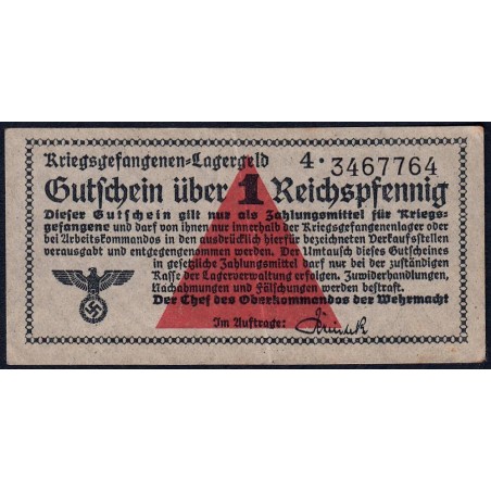 Allemagne - Camp de prisonniers WW2 - 1 reichspfennig - Série 4 - 1939/1940 - Etat : TTB+
