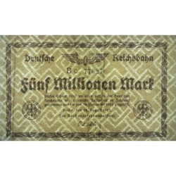Chemin de fer Berlin - Pick S 1013b_2 - 5 millions mark - 22/08/1923 - Série Bc - Etat : TTB