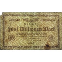 Chemin de fer Berlin - Pick S 1013c_1 - 5 millions mark - 22/08/1923 - Série Nd - Etat : B+