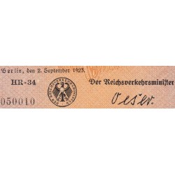 Chem. de fer Berlin - Pick S 1014_2 - 10 millions mark - 02/09/1923 - Série HR-34 - Etat : TB+