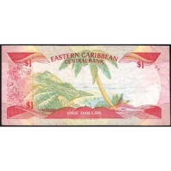 Caraïbes Est - Anguilla - Pick 17u - 1 dollar - Série C - 1988 - Etat : TB+
