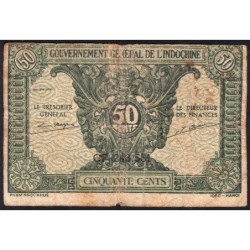 Indochine Française - Pick 91a_1 - 50 cents - Série CF - 1944 - Etat : B