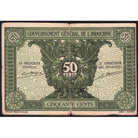 Indochine Française - Pick 91a_1 - 50 cents - Série DP - 1944 - Etat : TB-