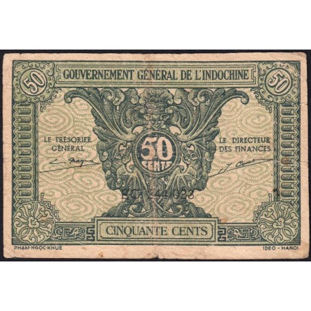 Indochine Française - Pick 91a_1 - 50 cents - Série EC - 1944 - Etat : TB-