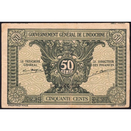 Indochine Française - Pick 91a_1 - 50 cents - Série ET - 1944 - Etat : TTB