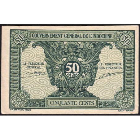 Indochine Française - Pick 91a_1 - 50 cents - Série II - 1944 - Etat : SUP