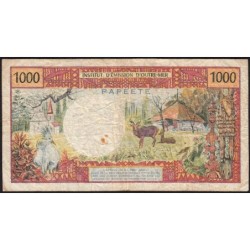 Tahiti - Papeete - Pick 27a - 1'000 francs - Série E.2 - 1971 - Etat : B+