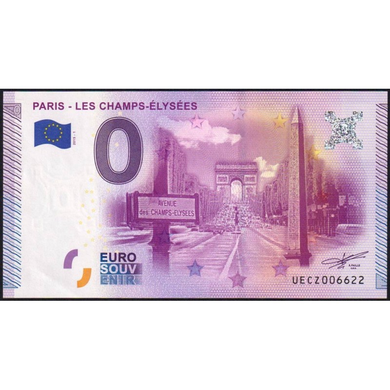 75 - Paris - Les Champs Elysées - UECZ-2015-1 - Etat : SPL