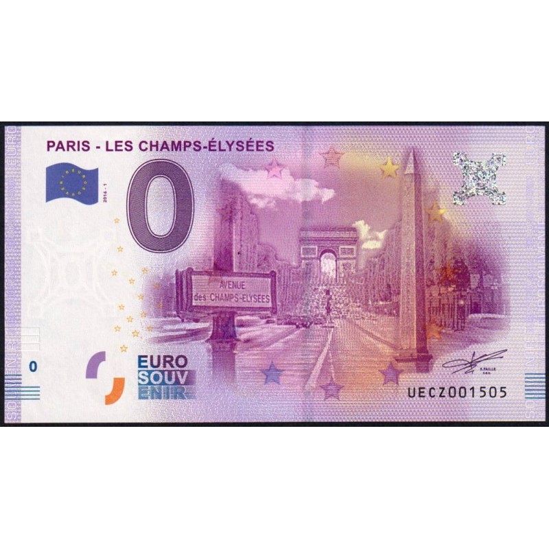 75 - Paris - Les Champs Elysées - UECZ-2016-1 - Etat : NEUF