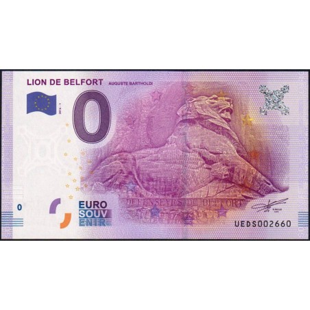 90 - Lion de Belfort - UEDS-2016-1 - Etat : NEUF