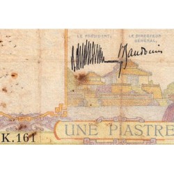 Indochine Française - Pick 52 - 1 piastre - Série K.161 - 1935 - Etat : B+