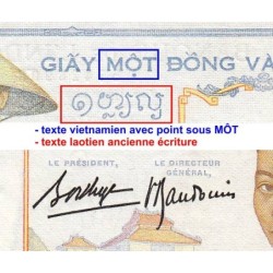 Indochine Française - Pick 54b - 1 piastre - Série D.2298 - 1937 - Etat : SPL+