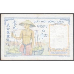 Indochine Française - Pick 54b - 1 piastre - Série F.2420 - 1937 - Etat : TTB+