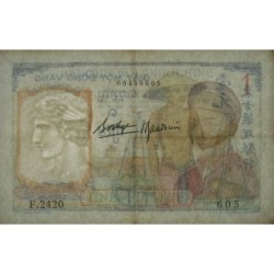 Indochine Française - Pick 54b - 1 piastre - Série F.2420 - 1937 - Etat : TTB+