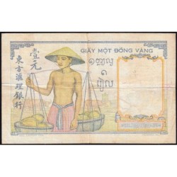 Indochine Française - Pick 54b - 1 piastre - Série F.3238 - 1937 - Etat : TB+