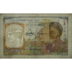 Indochine Française - Pick 54b - 1 piastre - Série D.4301 - 1937 - Etat : SUP