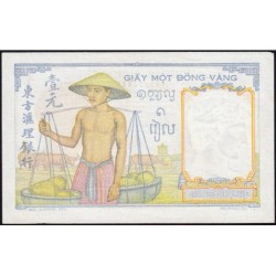 Indochine Française - Pick 54b - 1 piastre - Série B.4128 - 1937 - Etat : SUP+