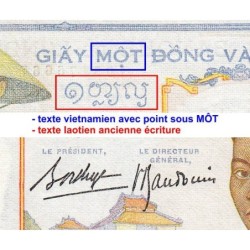 Indochine Française - Pick 54b - 1 piastre - Série B.4128 - 1937 - Etat : SUP+