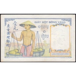 Indochine Française - Pick 54b - 1 piastre - Série U.4586 - 1937 - Etat : SUP