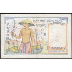 Indochine Française - Pick 54b - 1 piastre - Série G.4741 - 1937 - Etat : TTB