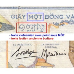 Indochine Française - Pick 54b - 1 piastre - Série G.4741 - 1937 - Etat : TTB