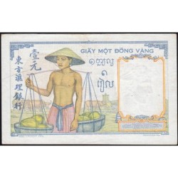 Indochine Française - Pick 54b - 1 piastre - Série R.5200 - 1937 - Etat : SUP