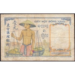 Indochine Française - Pick 54b - 1 piastre - Série C.5282 - 1937 - Etat : TB-