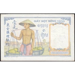 Indochine Française - Pick 54b - 1 piastre - Série P.5682 - 1937 - Etat : TTB+