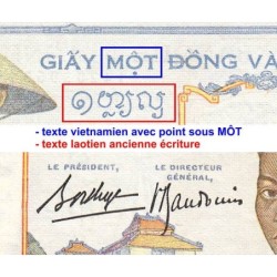 Indochine Française - Pick 54b - 1 piastre - Série P.5682 - 1937 - Etat : TTB+