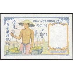 Indochine Française - Pick 54b - 1 piastre - Série L.5740 - 1937 - Etat : SUP
