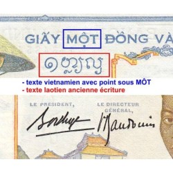 Indochine Française - Pick 54b - 1 piastre - Série L.5740 - 1937 - Etat : SUP