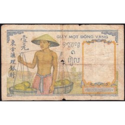 Indochine Française - Pick 54b - 1 piastre - Série D.5900 - 1937 - Etat : B