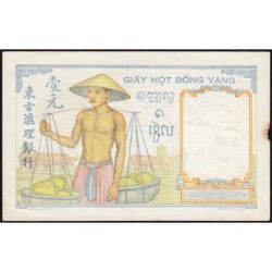 Indochine Française - Pick 54b - 1 piastre - Série B.6289 - 1937 - Etat : TTB-
