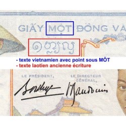 Indochine Française - Pick 54b - 1 piastre - Série U.6398 - 1937 - Etat : TTB+